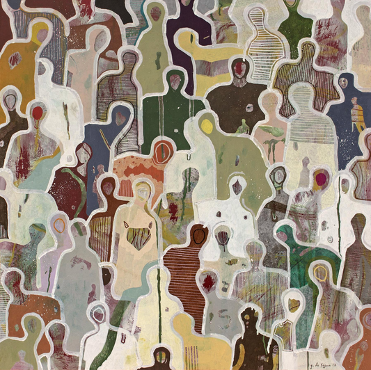 Beautiful and Individual Crowd paintings by artist Gaetan de Seguin